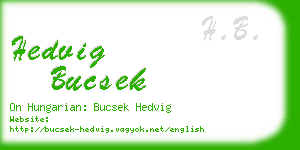 hedvig bucsek business card